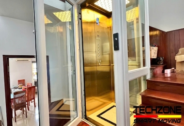 Homelift Cửa Bản Lề - Giải Pháp Thang Máy Gia Đình Tiết Kiệm Diện Tích